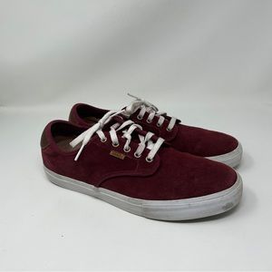 Vans Old Skool Suede Marroon/White leather Skate Shoes Men size 12